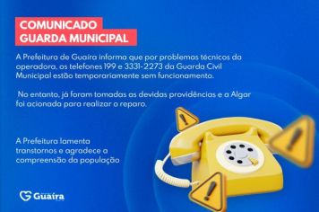 Comunicado Guarda Municipal