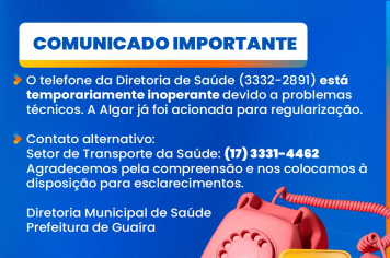 COMUNICADO IMPORTANTE