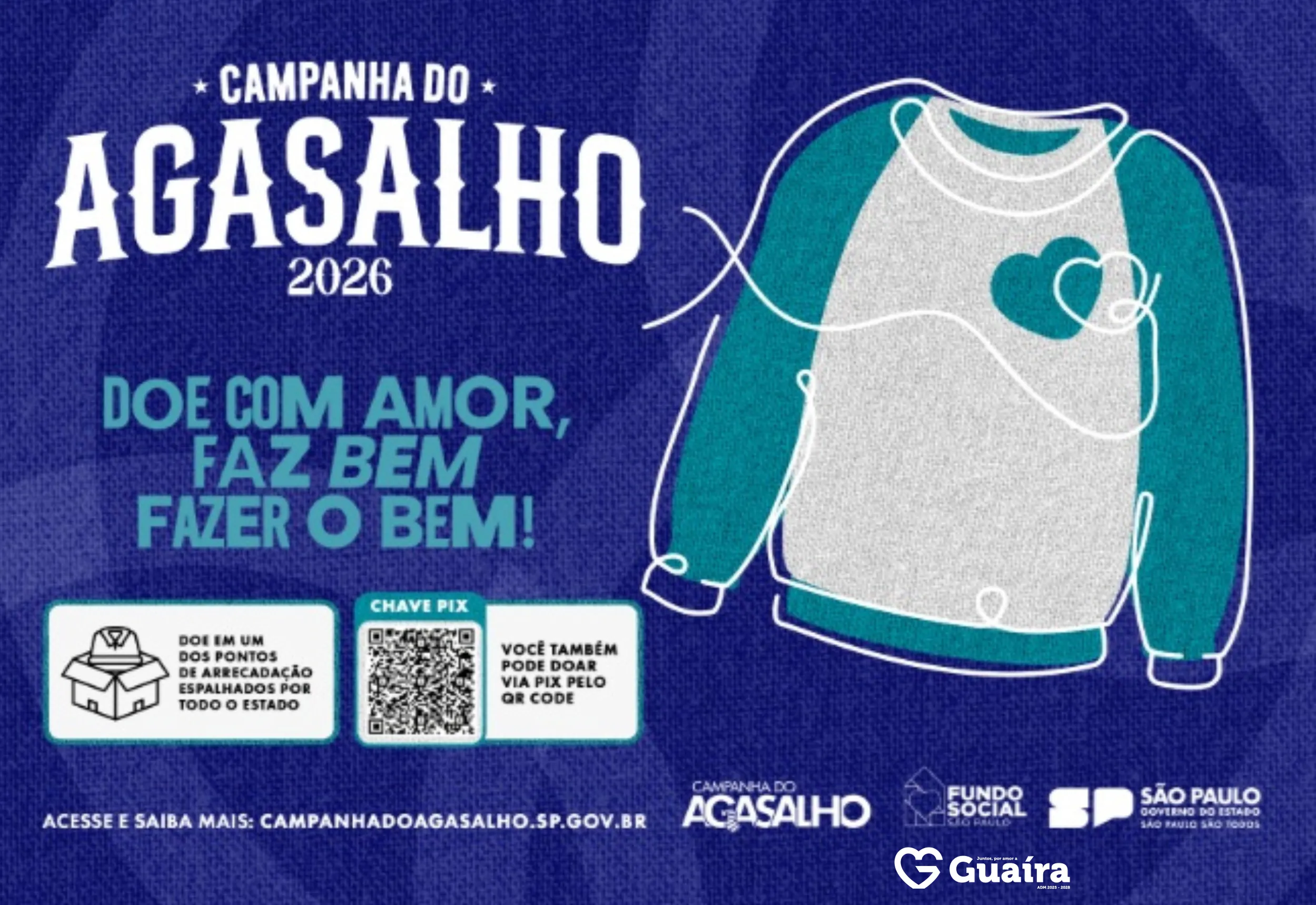 Fundo Social de Guaíra já lança Campanha do Agasalho 2026 com 19 pontos de arrecadação