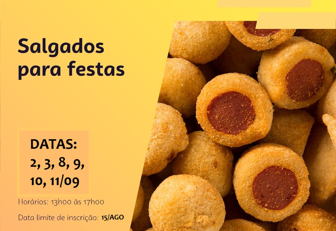 Curso de Salgados para Festas: Inscrições Abertas!