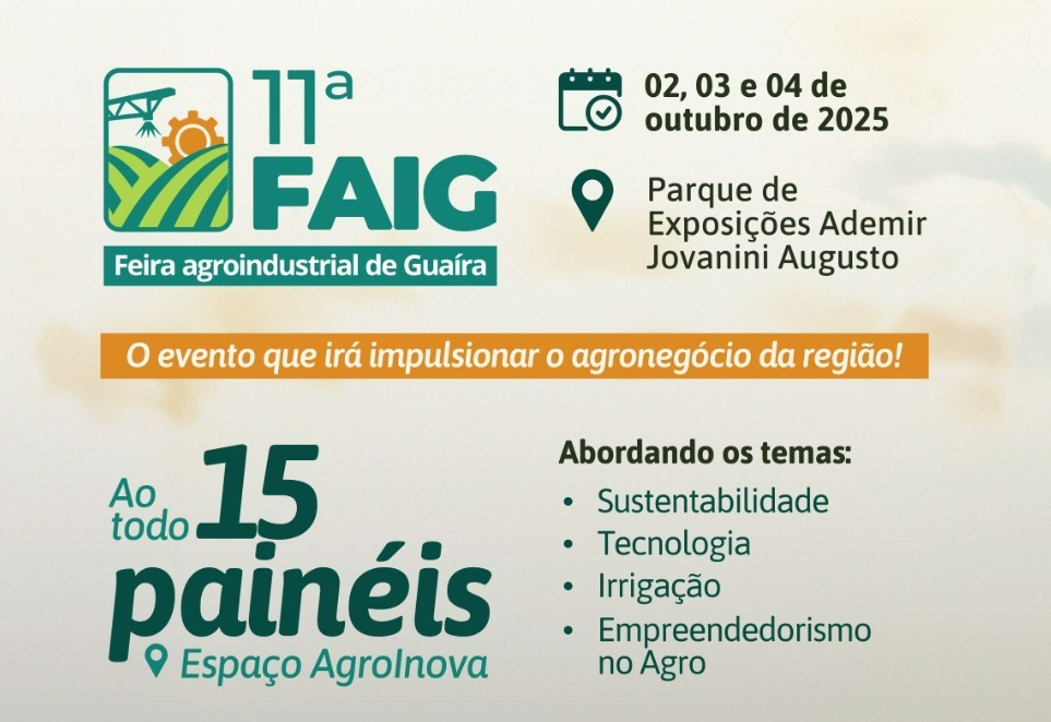 11ª FAIG: o reencontro com uma tradição que acelera o amanhã do agro em Guaíra