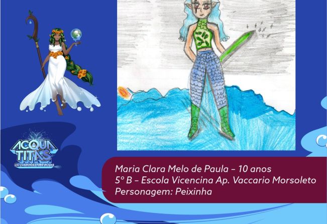 Estudante guairense participa da premiação do Concurso Cultural de Desenhos Acqua Titãs