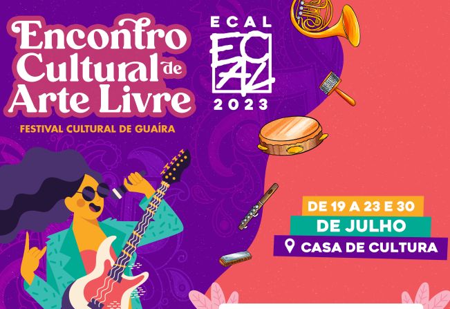 Departamento de Cultura divulga programação do ECAL, de 19 a 23 e 30 de julho