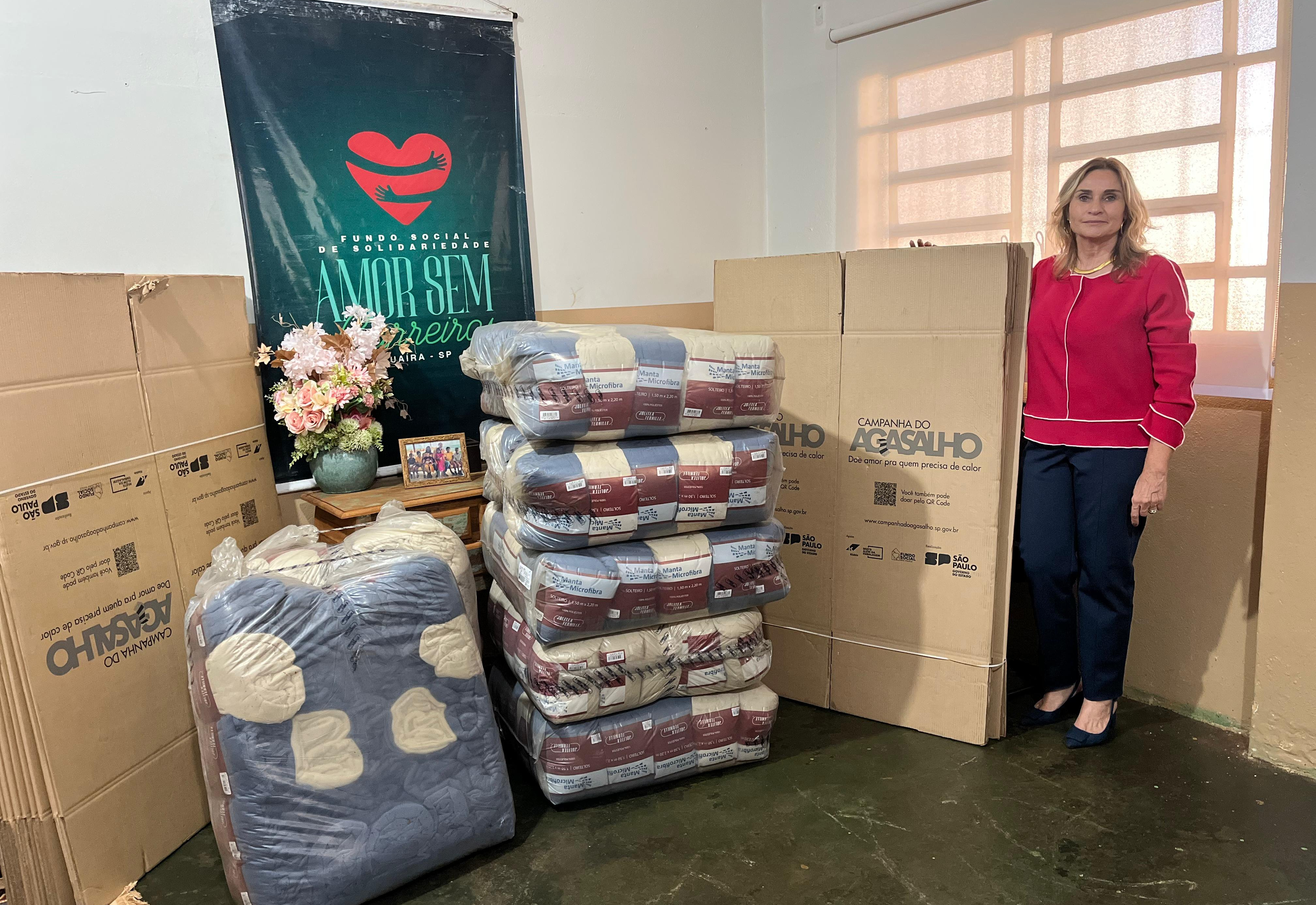Fundo Social do Estado entrega 170 cobertores para Campanha do Agasalho e reforça apoio a famílias carentes no inverno