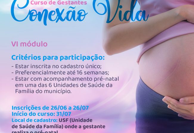 Abrem amanhã as inscrições para o Curso Gestante 6º Módulo