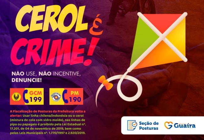 Uso de linha cortante em pipas é crime e põe vidas em risco