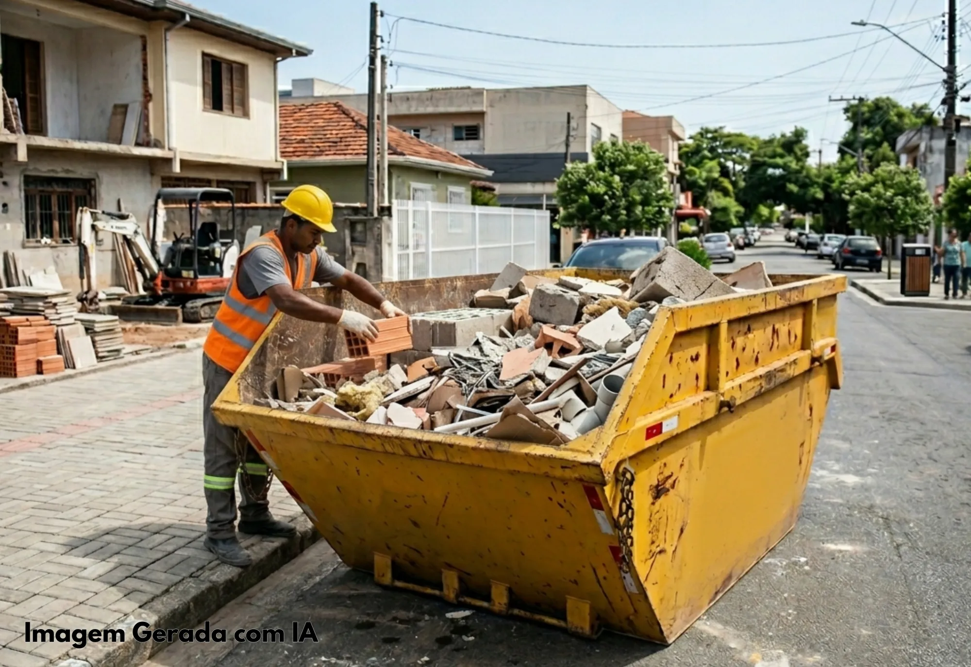 Atenção ao uso correto de caçambas de entulho