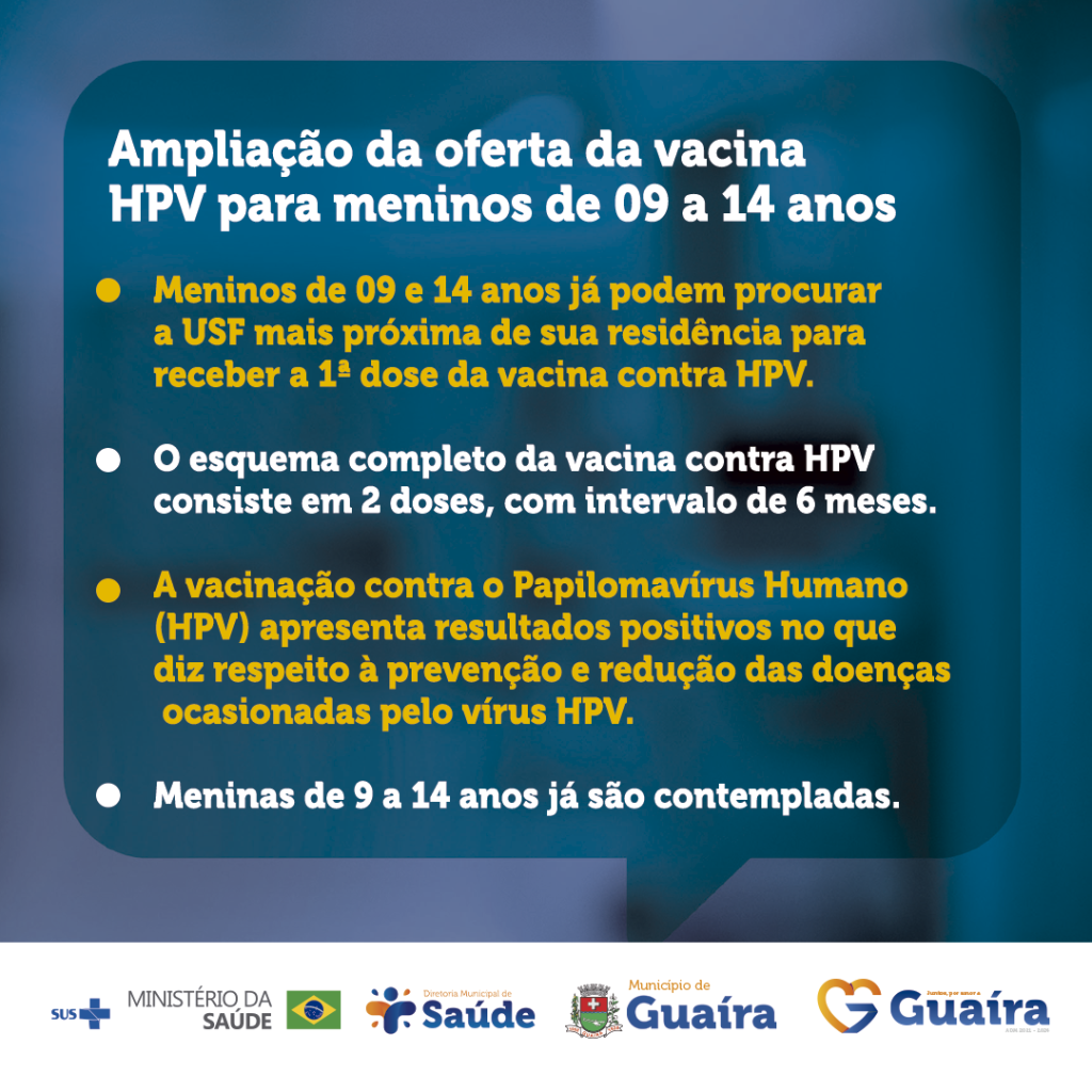 Agência Minas Gerais  Vacina contra o HPV: meninos e meninas de 9 a 14 anos  devem ser imunizados